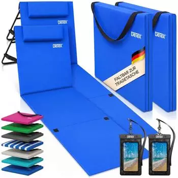 Detex Strandmatte 2er-Set blau 10491