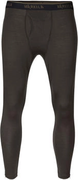 Härkila Base All Season Side Zip Unterhose Merino Reißverschluss shadow brown