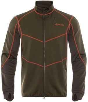 Härkila Fleecejacke Scandinavian willow green/deep brown