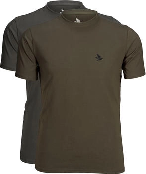 Seeland T-Shirt Outdoor 2er-Pack raven pine green