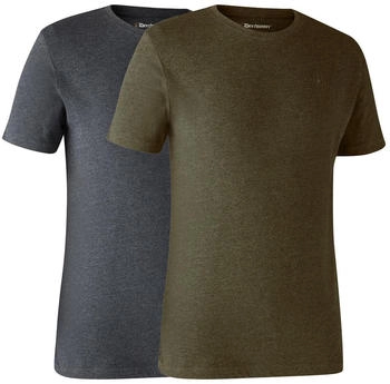 Deerhunter T-Shirt Basic 2er-Pack braun grau