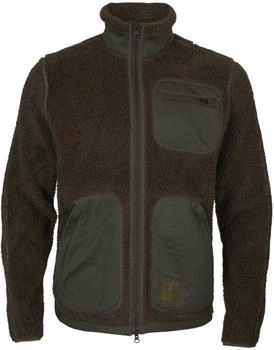 Härkila Fleecejacke Rurik Teddy grün/braun