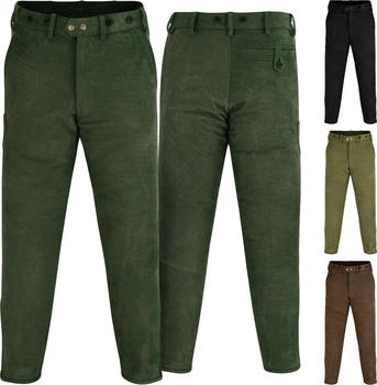 German Wear Lederhose Jagdhose Nubukleder Reißverschluß am Bein jagdgrün