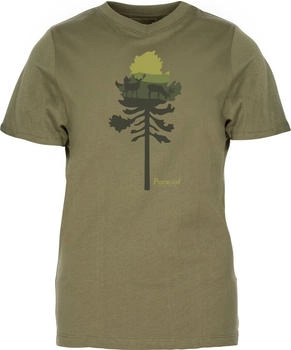 Pinewood Finnveden Recycled Outdoor Damen T-Shirt olive meliert