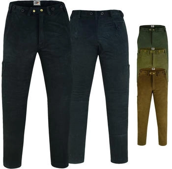 German Wear Lederhose Lange Jagdhose nubukleder schwarz