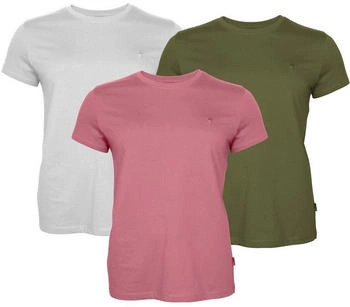 Pinewood T-Shirt Damen 3er Pack grün hellbraun khaki