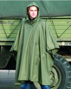 Mil Tec Regenponcho Unisex aus reißfestem Ripstop Material wasserdicht und extra lang