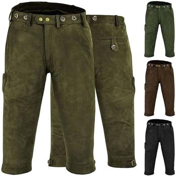 German Wear Lederhose Kniebundhose Jägerhose Trachtenlederhose Jagdgrün