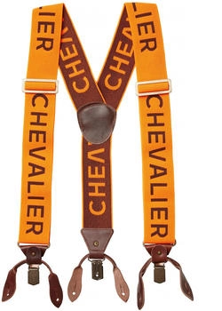 Chevalier hosenträger logo high vis orange