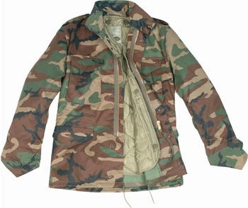 Mil Tec Feldjacke M65 T C Futter woodland