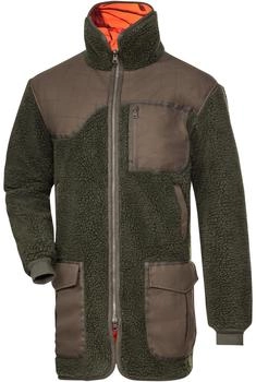 Wald & Forst Faserpelz-Wendejacke signalcamo oliv orange