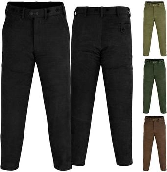German Wear Lange Jagd Trachten Lederhose Jägerhose Jagdhose aus Nubuckleder schwarz