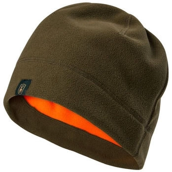 Deerhunter Fleece Wendebeanie tarmac green safety orange