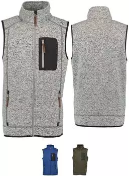 German Wear Jagd Weste Strickfleece hochgeschlossen grau