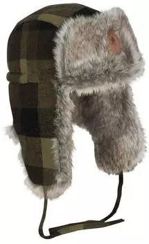 Pinewood Classic Karierte Wintermütze (1420/518) rot/schwarz