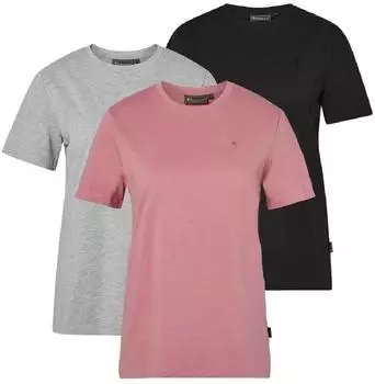 Pinewood T-Shirt 3-Pack grey melange/d.pink/black