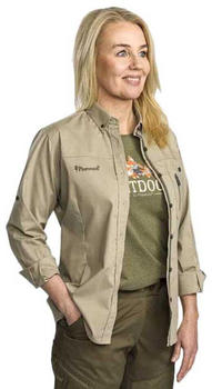 Pinewood Tiveden Insect Safe Long Sleeve Shirt 3016 lightkhaki