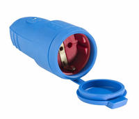 AS Schwabe 62411 Schutzkontaktkupplung Gummi 230V Blau IP44