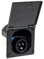 Cee Caravan-einspeisungsstecker 3polig Schwarz 230v 16a Ip44