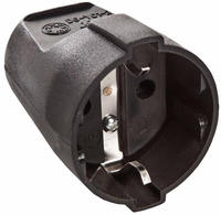 AS Schwabe 45012 Schutzkontaktkupplung Kunststoff 230V Schwarz IP20