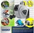 Masko Automatik Kabeltrommel mit 3-fach Anschluss 180° drehbar 20m grau/schwarz (25386)