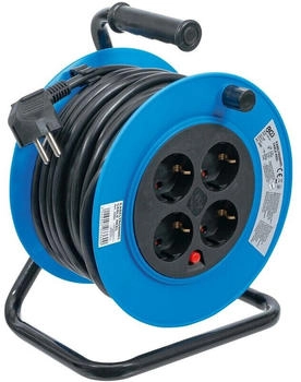 BGS Kabeltrommel 15 m 3 x 1,5 mm² 4 Steckdosen IP 20 3000 W
