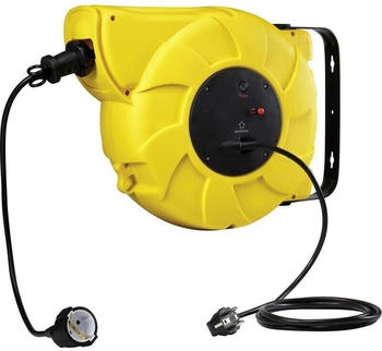 Renkforce Kabeltrommel 22.00 m Schwarz Schutzkontakt-Winkelstecker (1300042)