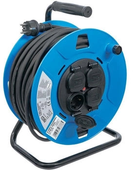 BGS Kabeltrommel 50 m 3 x 1,5 mm² 4 Steckdosen mit Verschlusskappe IP 44 3500 W