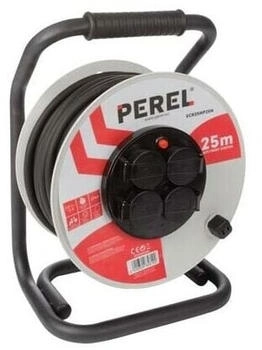 Perel Profi Kabeltrommel 'anti-twist' neopren 25 m 3G2.5 4 Stecker Typ E (französisches System)