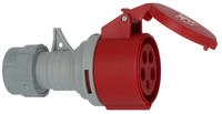 Brennenstuhl CEE-Kupplung 1081040020, 5-polig, 400 V, rot, IP44 Spritzwasserschutz,