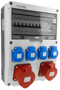 Doktorvolt Baustromverteiler CEE 32A 16A TGD-S/FI 4x230V