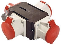 as-Schwabe CEE-Stromverteiler Mixo Elbe, mobil, f&uuml;r au&szlig;en, 3x CEE 400V / 32A