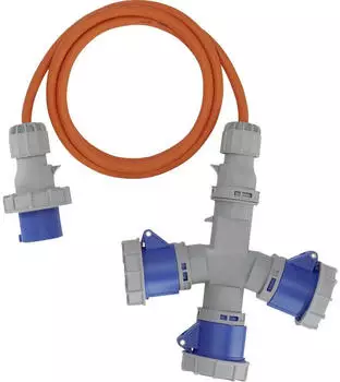 Brennenstuhl Strom Camping-CEE-Verl&auml;ngerungskabel Blau Grau Orange 2 m H07RN-F 3G 2,5 mm&sup2;