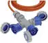 Brennenstuhl Strom Camping-CEE-Verlängerungskabel Blau Grau Orange 2 m H07RN-F 3G 2,5 mm²