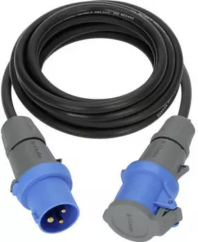 Brennenstuhl Strom Camping-CEE-Verl&auml;ngerungskabel Schwarz Grau Blau 5 m H07RN-F 3G 2,5 mm&sup2;