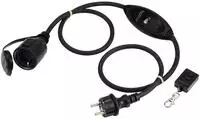 Sygonix SY-6728134 Strom Verl&auml;ngerungskabel Schwarz 1 m H07RN-F 3G 1.5 mm&sup2; inkl