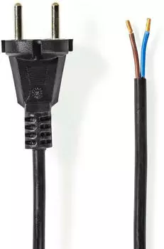 Nedis Staubsauger Netzkabel CEE 7/17 7m 250V AC 16A Schwarz (CEGL11940BK70)