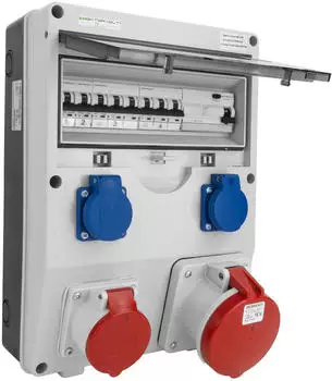 Doktorvolt TD-S/FI Baustromverteiler 1x63A 1x16A 2x230V (DV-2268-D)