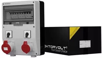 Doktorvolt TD-S/FI Stromverteiler 1x32A 1x16A 2x Nockenschalter (DV-6053-D)