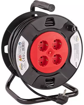 KesTek Kabeltrommel 50m 4-fach H05VV-F 3G1,5mm&sup2; IP20