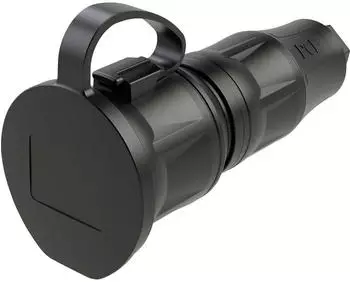 PC Electric Schutzkontaktkupplung Kunststoff 250V Schwarz IP54 (24711-ssc)