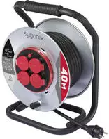 Sygonix SY-10236111 Kabeltrommel Schwarz Schutzkontakt-Stecker (SY-10236111)