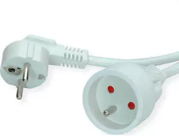 Value Schutzkontakt-Verl&auml;ngerungskabel 230VAC UTE Version wei&szlig; 10 m