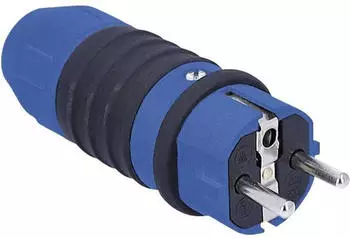 AS Schwabe Schutzkontaktstecker 230 V Schwarz Blau IP54