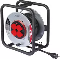 Sygonix SY-10236117 Kabeltrommel Schwarz Schutzkontakt-Stecker (SY-10236117)