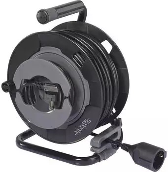Sygonix Kabeltrommel 30 m Schwarz Schutzkontakt-Stecker (SY-6618486)