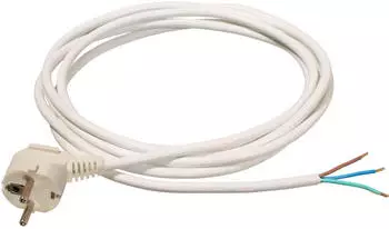 AS Schwabe Strom Anschlusskabel Wei&szlig; 2 m