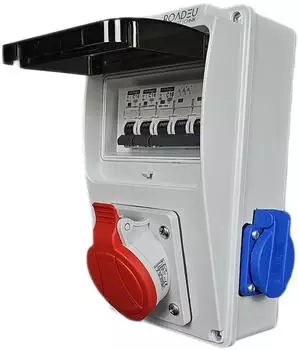 RoadEu Baustromverteiler CEE 16A 5P 2x230V IP44 (70730)