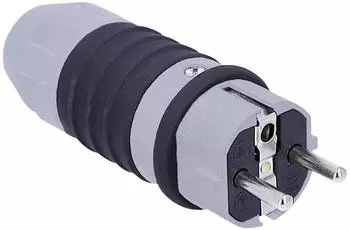 AS Schwabe Schutzkontaktstecker 230 V Grau Schwarz IP54