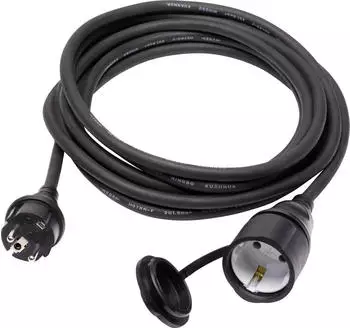 Sygonix Strom Verl&auml;ngerungskabel 16 A Schwarz 5m H07RN-F 3G 1,5 mm&sup2;